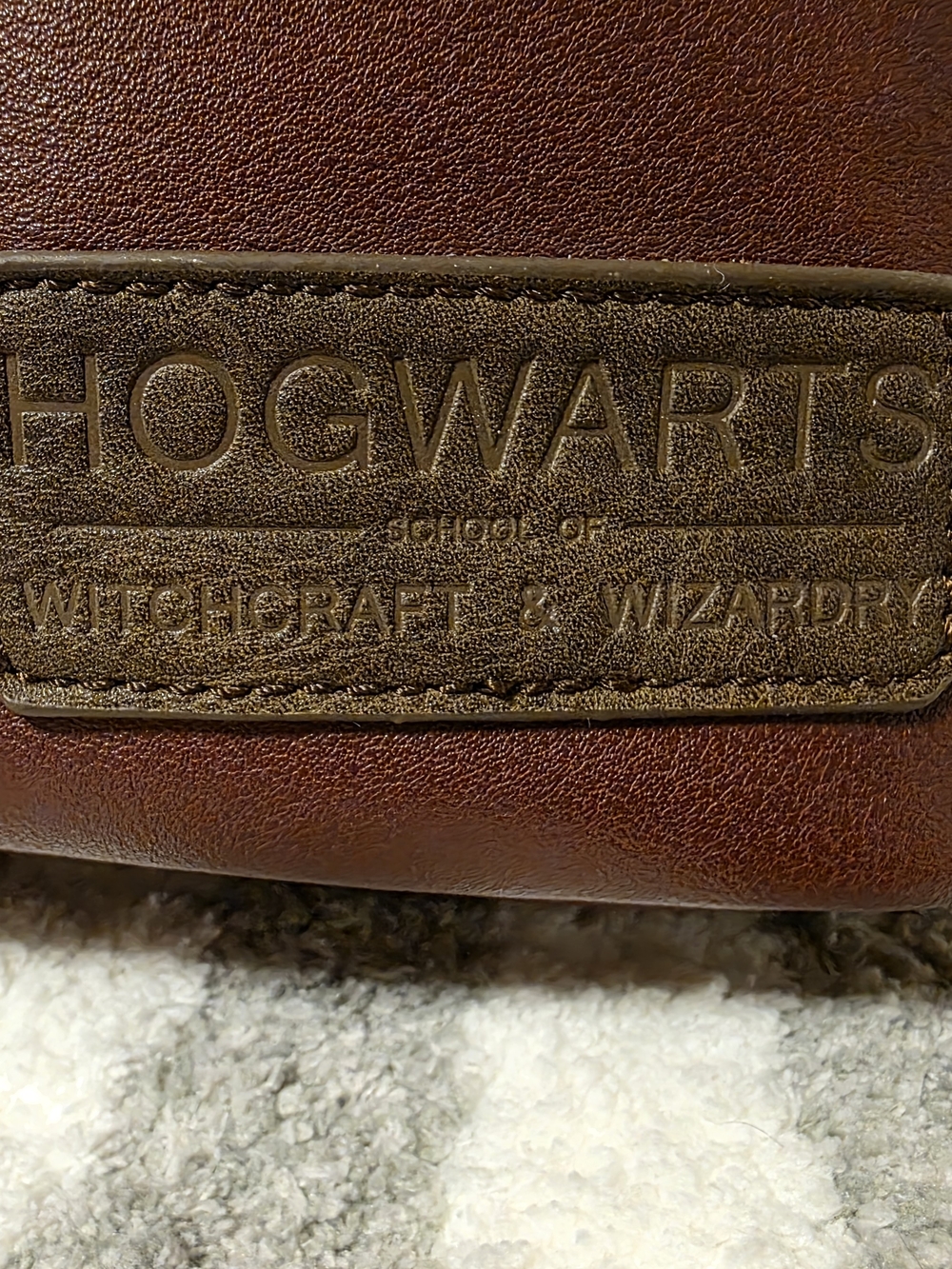 Loungefly Harry Potter Hogwarts Burgundy & Brown Alumni Crest Backpack - Picture 2 of 7